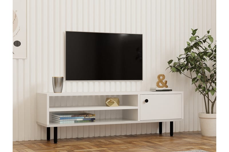 Aegonfort Tv-bänk 120 cm - Vit - Möbler - Tv möbel & mediamöbel - TV bänk & mediabänk