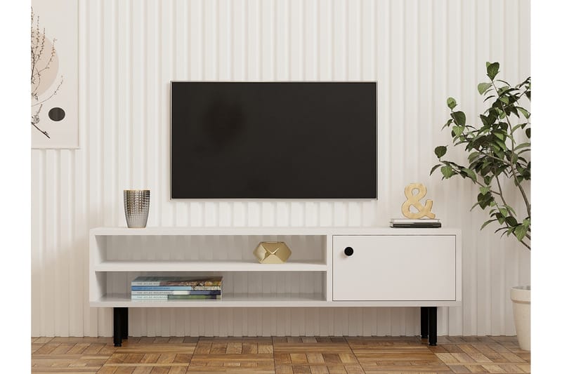 Aegonfort Tv-bänk 120 cm - Vit - Möbler - Tv möbel & mediamöbel - TV bänk & mediabänk