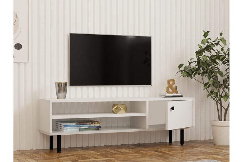 Aegonfort Tv-bänk 120 cm - Vit - Möbler - Tv möbel & mediamöbel - TV bänk & mediabänk