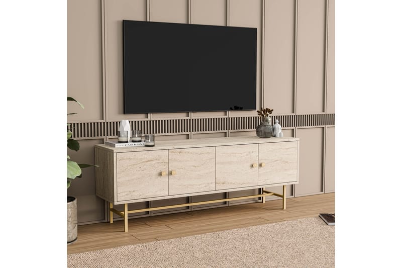 Almasi Tv-bänk 150 cm - Beige - Möbler - Tv möbel & mediamöbel - TV bänk & mediabänk