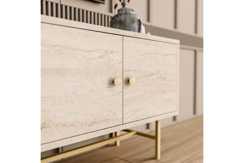 Almasi Tv-bänk 150 cm - Beige - Möbler - Tv möbel & mediamöbel - TV bänk & mediabänk