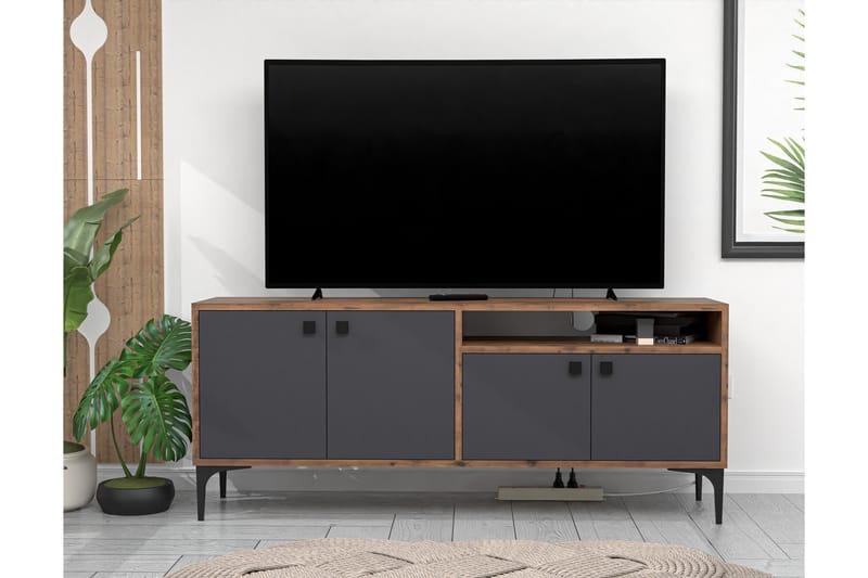 Artemis Tv-bänk 139 cm - Valnöt/Antracit - Möbler - Tv möbel & mediamöbel - TV bänk & mediabänk