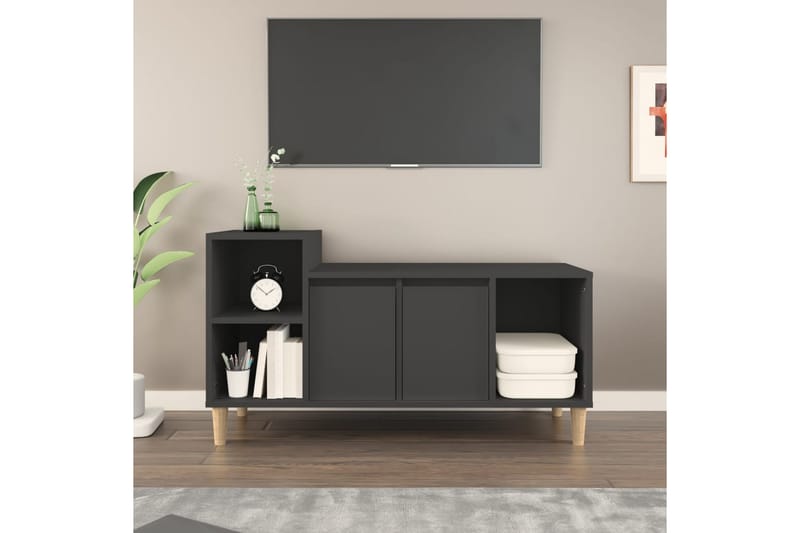 beBasic TV-skåp svart 100x35x55 cm konstruerat trä - Black - TV skåp