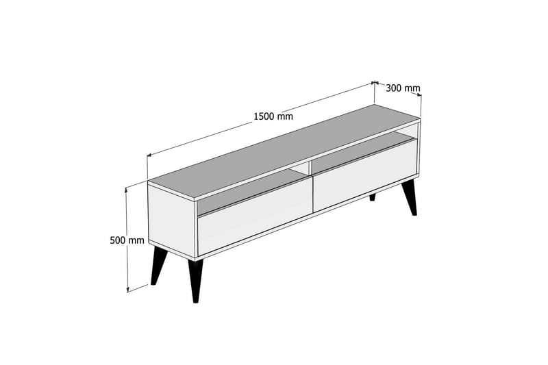 Bexheti Tv-bänk 150 cm - Valnöt - Möbler - Tv möbel & mediamöbel - TV bänk & mediabänk