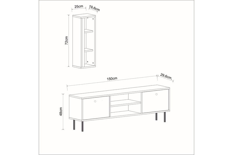 Bien Tv-bänk 150 cm - Vit - Möbler - Tv möbel & mediamöbel - TV bänk & mediabänk