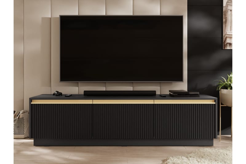 Bolstan Tv-bänk 182 cm - Svart - Möbler - Tv möbel & mediamöbel - TV bänk & mediabänk