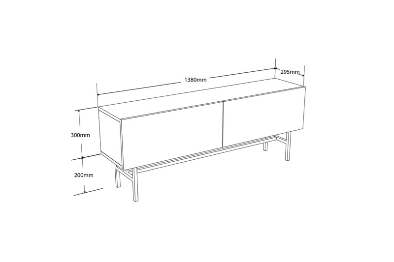 Botswana Tv-bänk 138 cm - Svart - Möbler - Tv möbel & mediamöbel - TV bänk & mediabänk