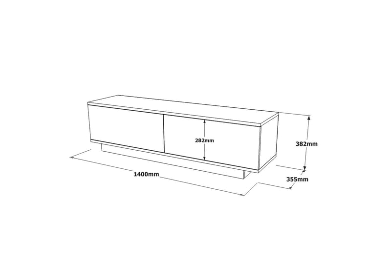 Caswell Tv-bänk 140 cm - Vit - Möbler - Tv möbel & mediamöbel - TV bänk & mediabänk