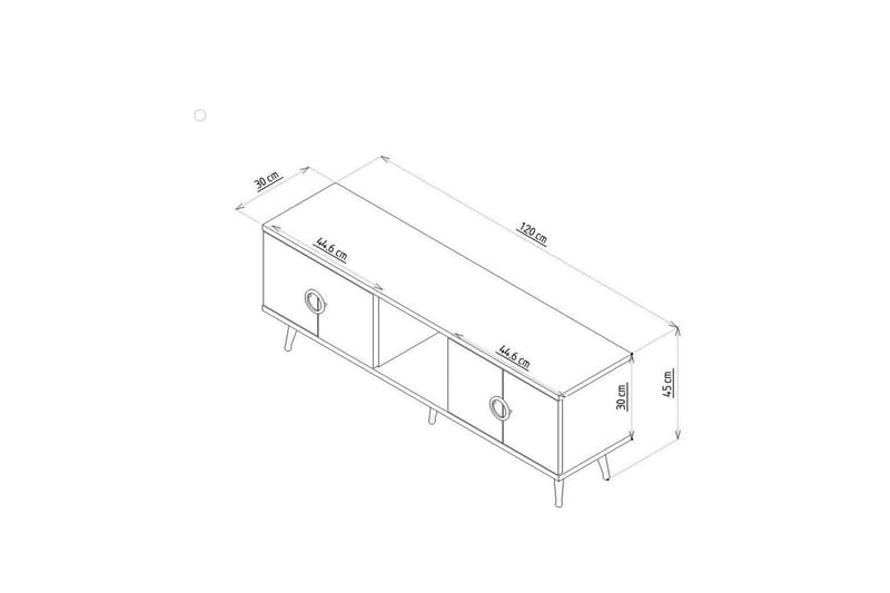 Cey Tv-bänk 120 cm - Valnöt - Möbler - Tv möbel & mediamöbel - TV bänk & mediabänk