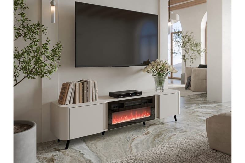 Clement Tv-bänk 200 cm - Beige - Möbler - Tv möbel & mediamöbel - TV bänk & mediabänk