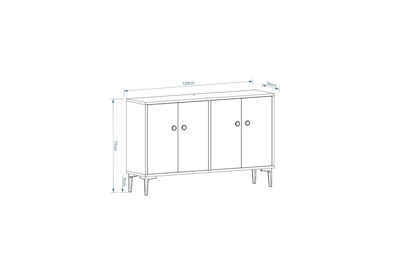 Cria Tv-bänk 120 cm - Ek - Möbler - Tv möbel & mediamöbel - TV bänk & mediabänk