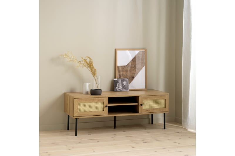 Cyndy Tv-bänk 120 cm - Beige - Möbler - Tv möbel & mediamöbel - TV bänk & mediabänk