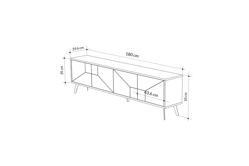 Dune Tv-bänk 180 cm - Antracit - Möbler - Tv möbel & mediamöbel - TV bänk & mediabänk