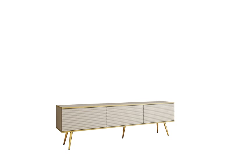 Edson Tv-bänk 175 cm - Beige/Guld - Möbler - Tv möbel & mediamöbel - TV bänk & mediabänk