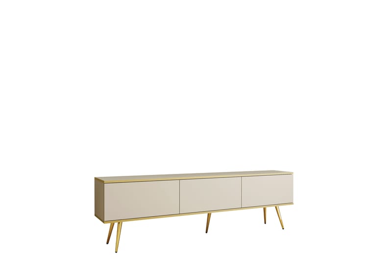 Edson Tv-bänk 175 cm - Beige/Guld - Möbler - Tv möbel & mediamöbel - TV bänk & mediabänk