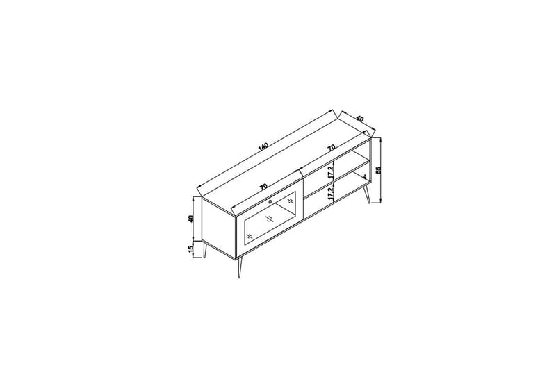 Elili Tv-bänk 138 cm - Ek - Möbler - Tv möbel & mediamöbel - TV bänk & mediabänk