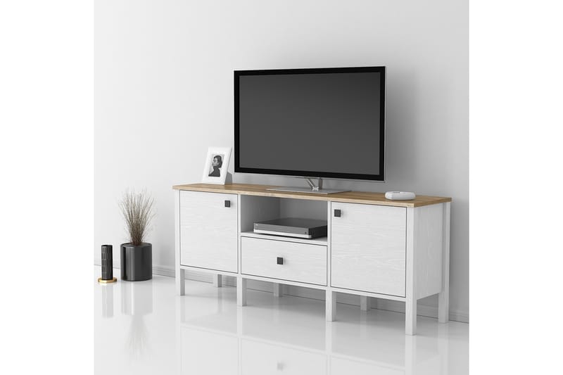 Elspet Tv-bänk 150 cm - Brun/Vit - Möbler - Tv möbel & mediamöbel - TV bänk & mediabänk