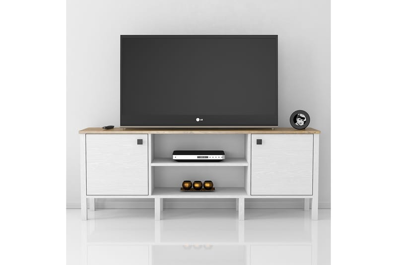 Elspet Tv-bänk 160 cm - Brun/Vit - Möbler - Tv möbel & mediamöbel - TV bänk & mediabänk