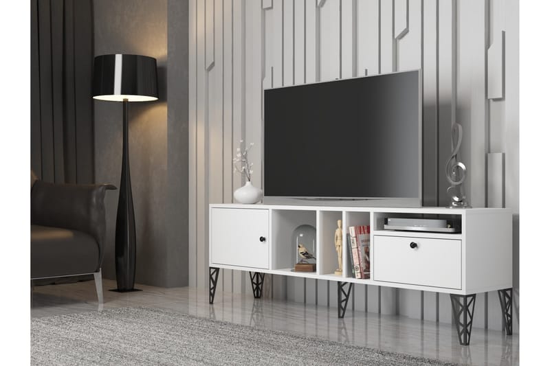 Elspet Tv-bänk 160 cm - Vit - Möbler - Tv möbel & mediamöbel - TV bänk & mediabänk