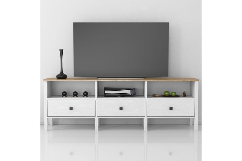 Elspet Tv-bänk 180 cm - Brun/Vit - Möbler - Tv möbel & mediamöbel - TV bänk & mediabänk