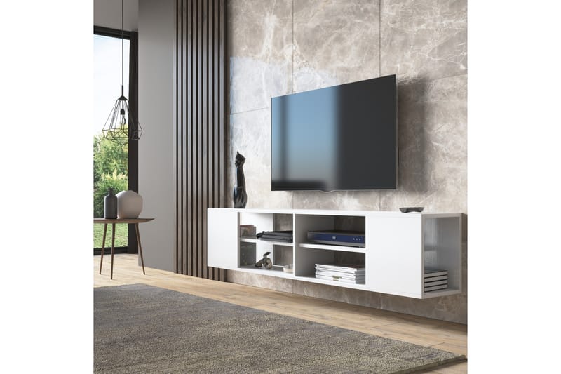 Elspet Tv-bänk 180 cm - Vit - Möbler - Tv möbel & mediamöbel - TV bänk & mediabänk