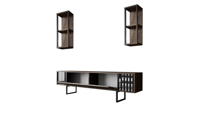 Erdem Tv-bänk 180 cm - Valnöt/Svart - Möbler - Tv möbel & mediamöbel - TV bänk & mediabänk