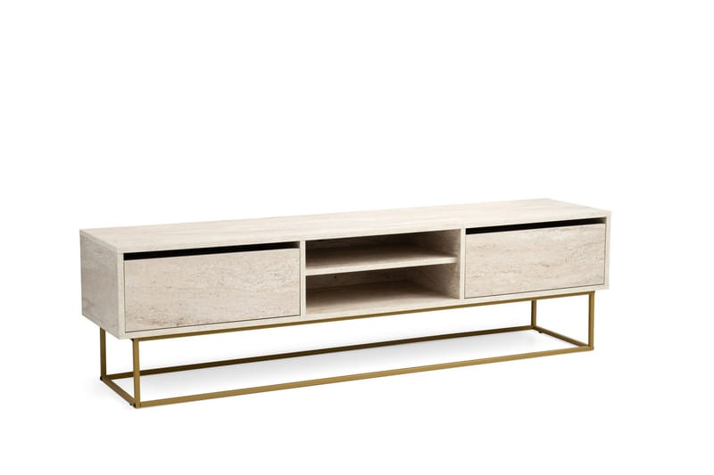 Escape Tv-bänk 180 cm - Guld/Marmor - Möbler - Tv möbel & mediamöbel - TV bänk & mediabänk