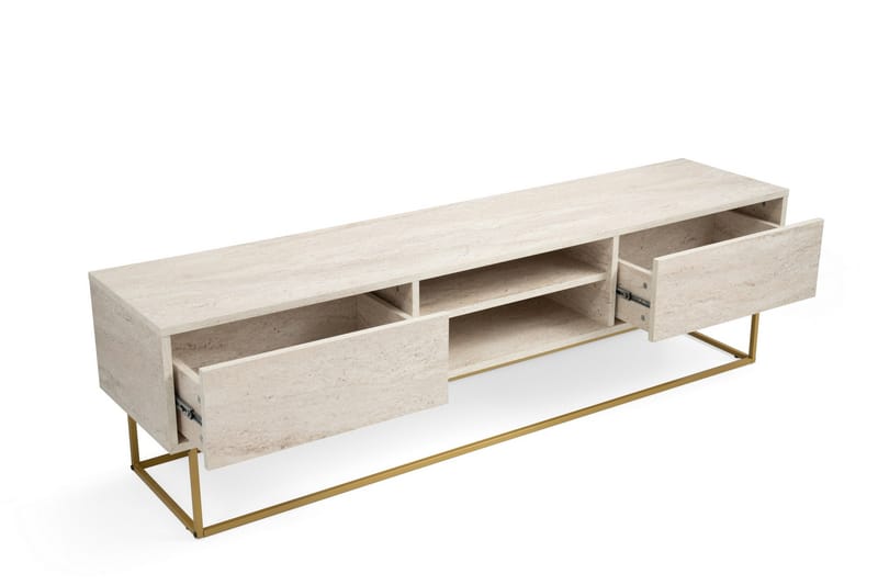 Escape Tv-bänk 180 cm - Guld/Marmor - Möbler - Tv möbel & mediamöbel - TV bänk & mediabänk