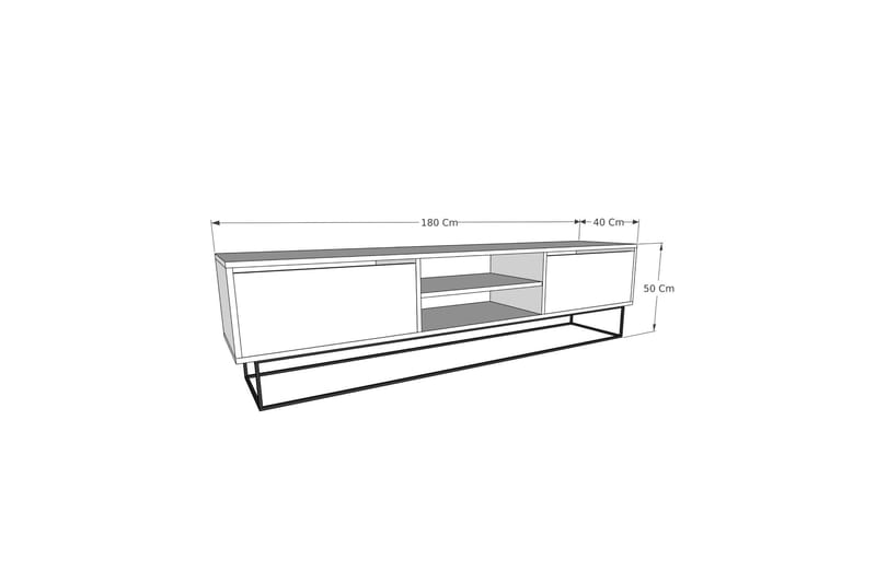 Escape Tv-bänk 180 cm - Guld/Marmor - Möbler - Tv möbel & mediamöbel - TV bänk & mediabänk