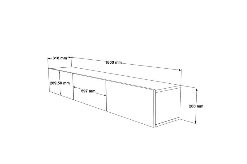 Famke Tv-bänk 180 cm - Ek - Möbler - Tv möbel & mediamöbel - TV bänk & mediabänk