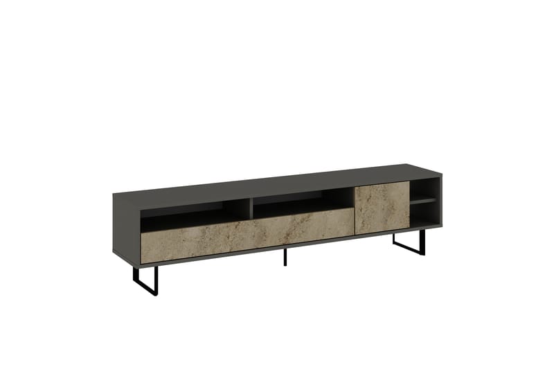 Gazali Tv-bänk 180 cm - Grå/Travertine - Möbler - Tv möbel & mediamöbel - TV bänk & mediabänk