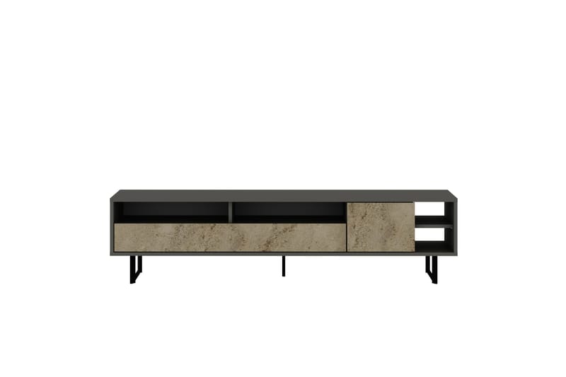 Gazali Tv-bänk 180 cm - Grå/Travertine - Möbler - Tv möbel & mediamöbel - TV bänk & mediabänk