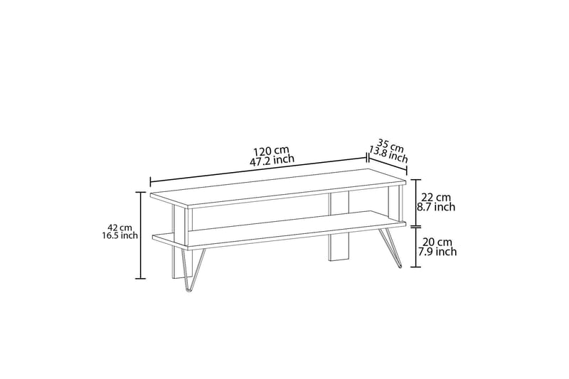 Greger Tv-bänk 120 cm - Ek - Möbler - Tv möbel & mediamöbel - TV bänk & mediabänk