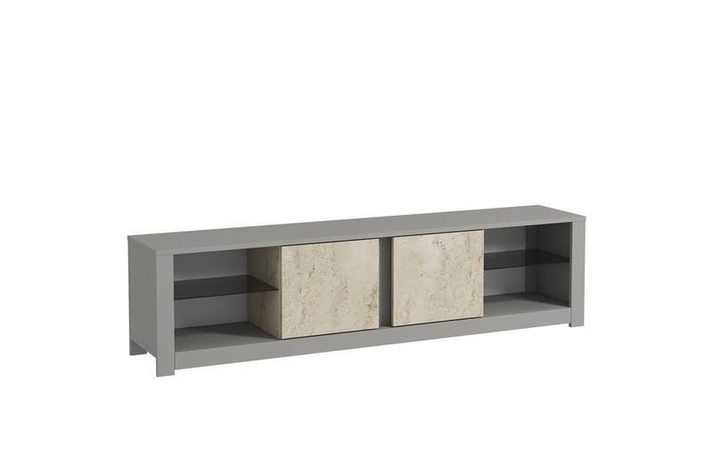 Griselda Tv-bänk 180 cm - Grå/Travertine - Möbler - Tv möbel & mediamöbel - TV bänk & mediabänk