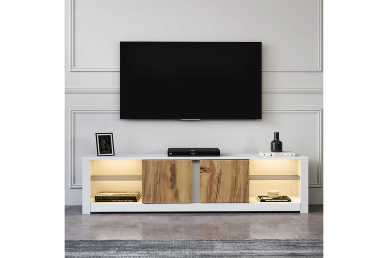 Griselda Tv-bänk 180 cm - Vit/Ek - Möbler - Tv möbel & mediamöbel - TV bänk & mediabänk