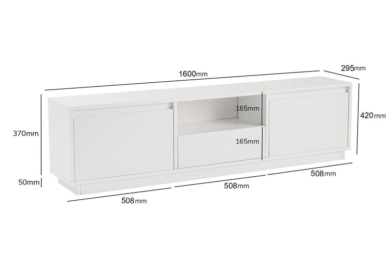 Gulliver Tv-bänk 160 cm - Vit - Möbler - Tv möbel & mediamöbel - TV bänk & mediabänk