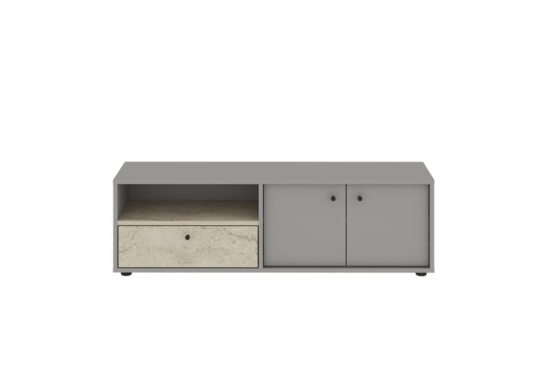 Gwen Tv-bänk 136 cm - Grå/Travertine - Möbler - Tv möbel & mediamöbel - TV bänk & mediabänk