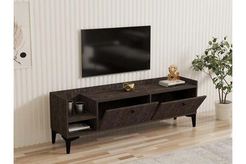 Han Tv-bänk 150 cm - Mörkbrun - Möbler - Tv möbel & mediamöbel - TV bänk & mediabänk