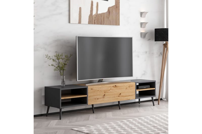 Harlee Tv-bänk 180 cm - Antracit - Möbler - Tv möbel & mediamöbel - TV bänk & mediabänk