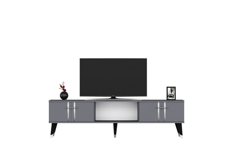 Harsum Tv-bänk 150 cm - Antracit/Silver - Möbler - Tv möbel & mediamöbel - TV bänk & mediabänk