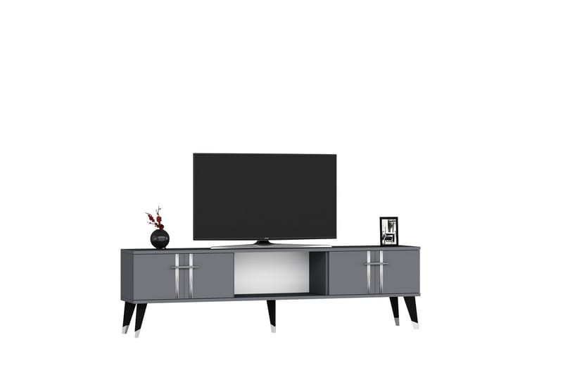 Harsum Tv-bänk 150 cm - Antracit/Silver - Möbler - Tv möbel & mediamöbel - TV bänk & mediabänk