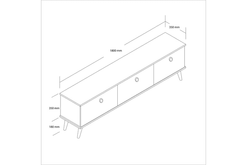 Hathorne Tv-bänk 180 cm - Ek - Möbler - Tv möbel & mediamöbel - TV bänk & mediabänk