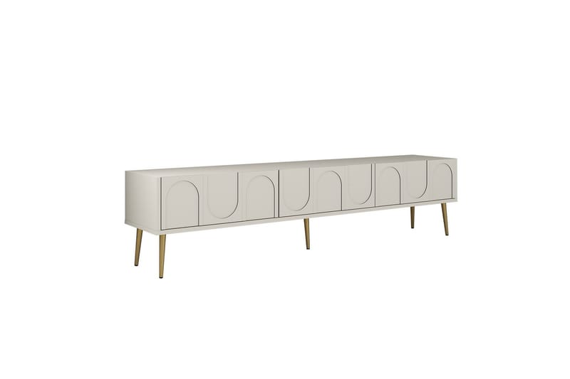 Hazim Tv-bänk 180 cm - Cream/Guld - Möbler - Tv möbel & mediamöbel - TV bänk & mediabänk