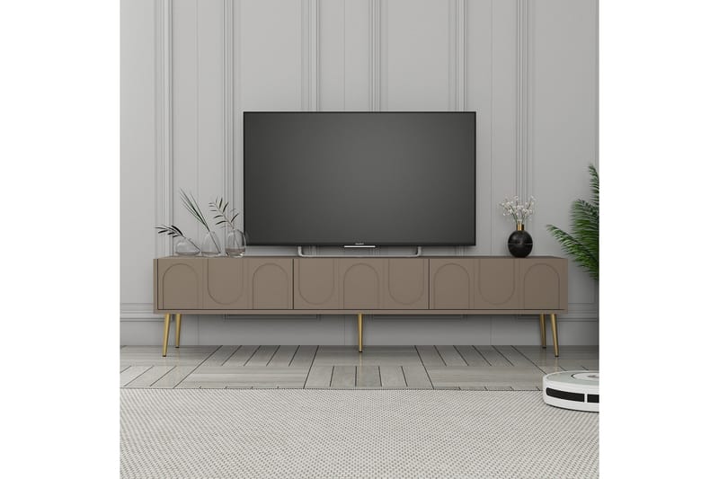 Hazim Tv-bänk 180 cm - Guld - Möbler - Tv möbel & mediamöbel - TV bänk & mediabänk