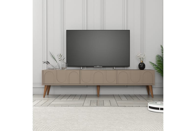 Hazim Tv-bänk 180 cm - Valnöt - Möbler - Tv möbel & mediamöbel - TV bänk & mediabänk