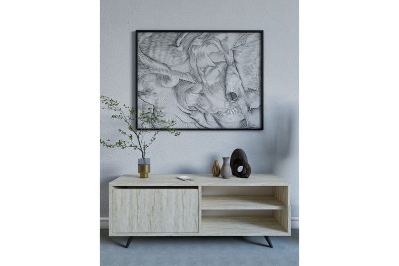 Hazle Tv-bänk 120 cm - Beige - Möbler - Tv möbel & mediamöbel - TV bänk & mediabänk