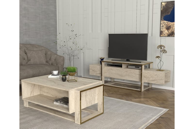 Herb Tv-bänk 160 cm - Beige - Möbler - Tv möbel & mediamöbel - TV bänk & mediabänk