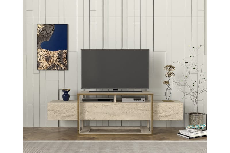 Herb Tv-bänk 160 cm - Beige - Möbler - Tv möbel & mediamöbel - TV bänk & mediabänk