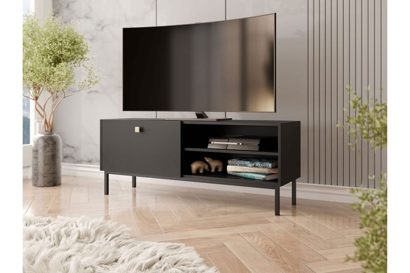 Hermann Tv-bänk 120 cm - Svart - Möbler - Tv möbel & mediamöbel - TV bänk & mediabänk