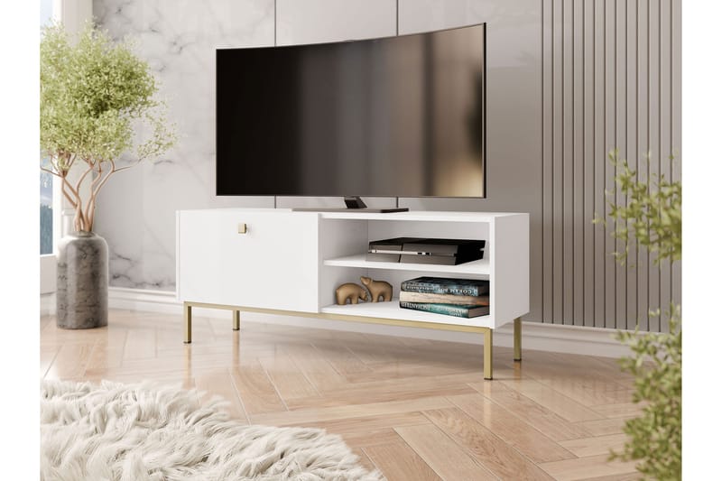 Hermann Tv-bänk 120 cm - Vit - Möbler - Tv möbel & mediamöbel - TV bänk & mediabänk